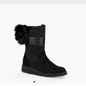 Ugg Brita pompom boots black